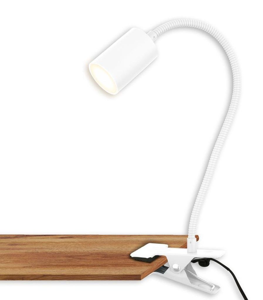 LED svietidlo s klipom, 2,4 W, 290 lm, 3000 K, biela farba, Obrázok produktu 