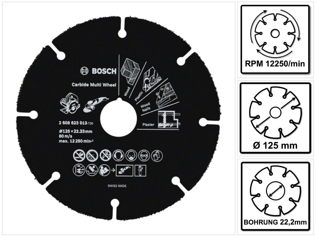 BOSCH 2608623013 BOSCH Trennscheibe Carbide Multi Wheel für Zdjęcie produktu 