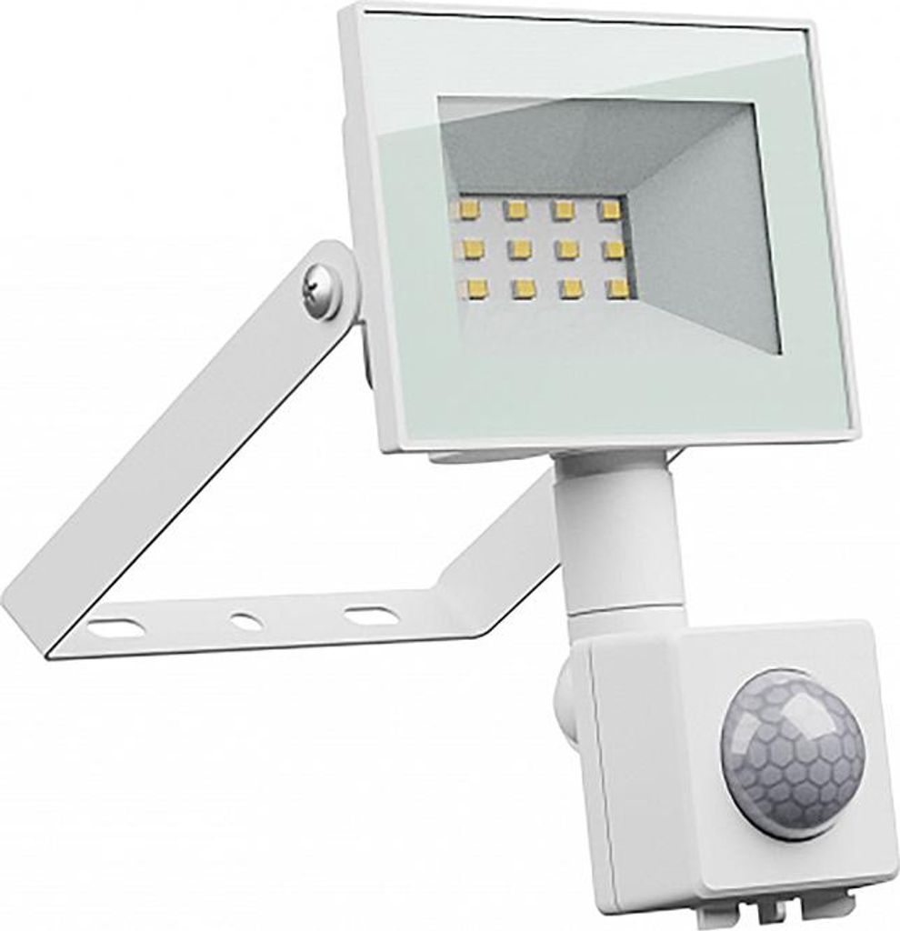 Spectrum LED NOCTIS LUX 4 Fluter 10W Strahler 750lm weiß 100° IP44 Kaltweiß 6000K mit Bewegungssensor