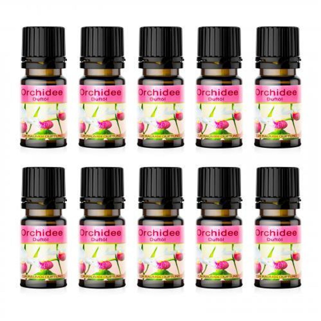 Orchidee Duftöl 10ml in Glasflasche - Anzahl: 10 Stück