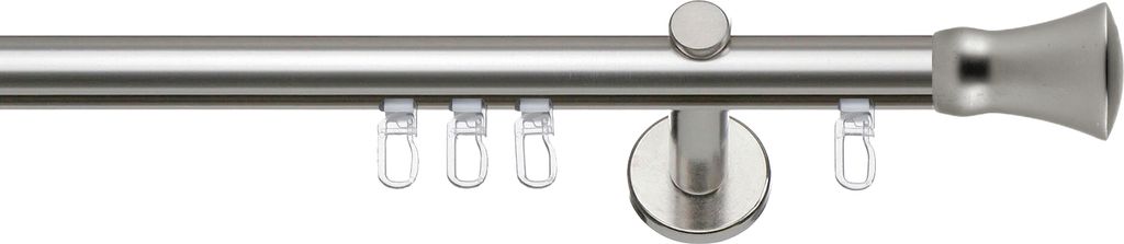 SN Deco - Innenlaufgarnitur Rom, 16 mm, 1-Lauf, edelstahl optik, 100 cm