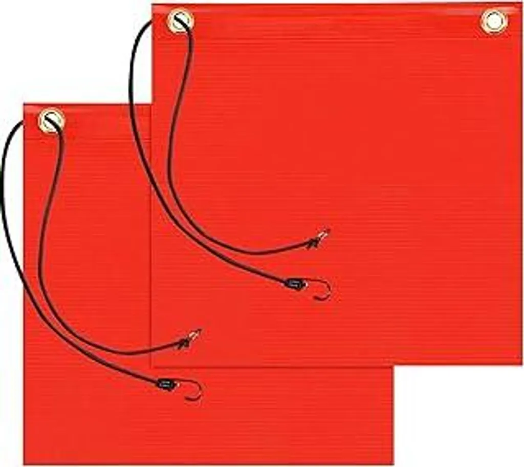SET 2 Bandiere Rosse Segnalazione EXTRA LUNGHE - Offerta Imperdibile