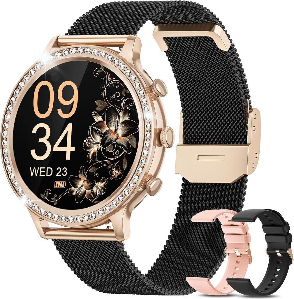 Schrittzähler Elegante Fitness Uhr Damen Smartwatch Damen Mit