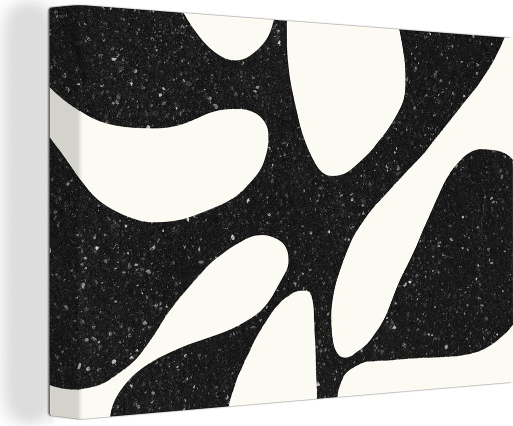 OneMillionCanvasses - Leinwandbilder - 140x90 cm, Pflanze - Schwarz - Minimalismus, Wandbilder Kunstdruck Wanddekoration - Foto auf Leinwand - Ge...
