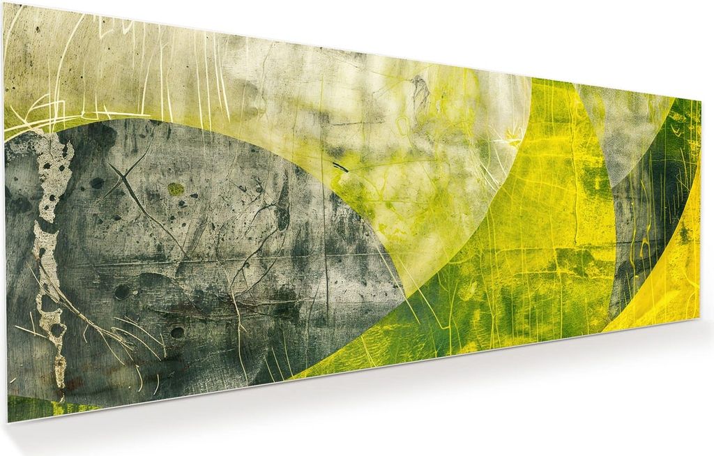 Glasbild 125x50cm in XXL für Wohnzimmer, Schlafzimmer Motiv Abstraktkunst