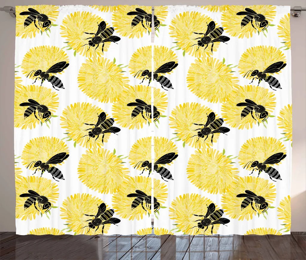 Tenda Aesthetic ABAKUHAUS Api e Fiori - Trend Rustico Moderno