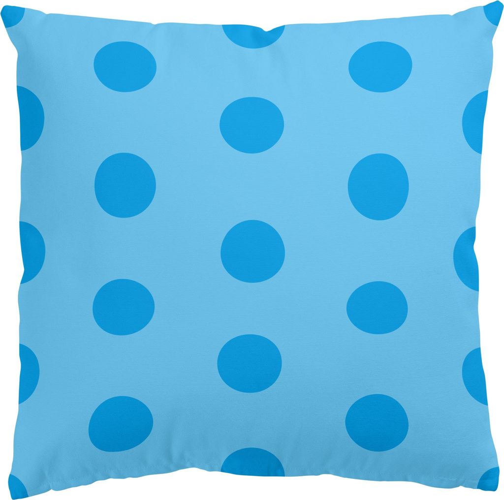 Dekokissen Muster draußen / Outdoor Zierkissen waschbar Punkte blau Sofakissen ohne Füllung