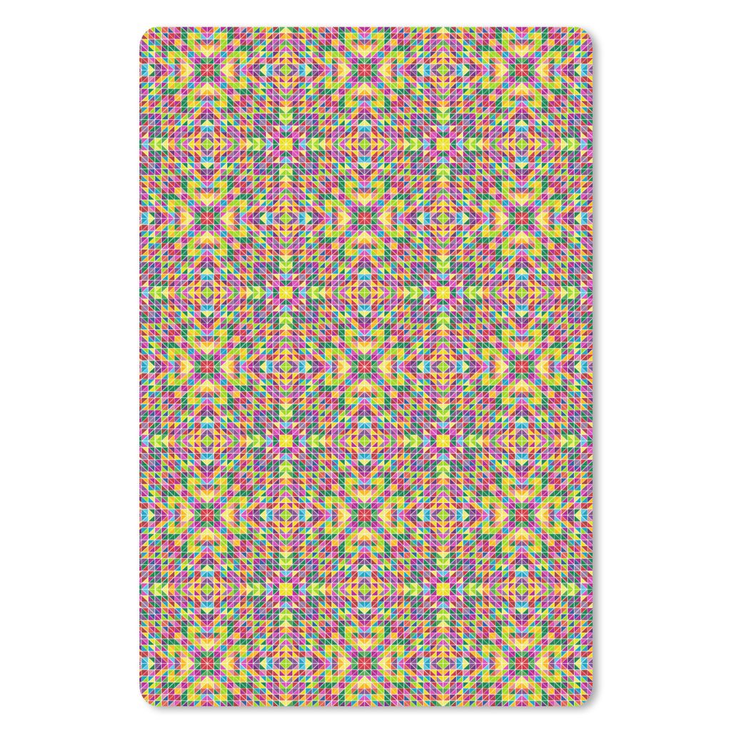 MuchoWow Mauspad Mousepad Kaleidoskop - Muster - Regenbogen 18x27 cm - Mousepads - Maus Mat - Pad - Mausunterlage