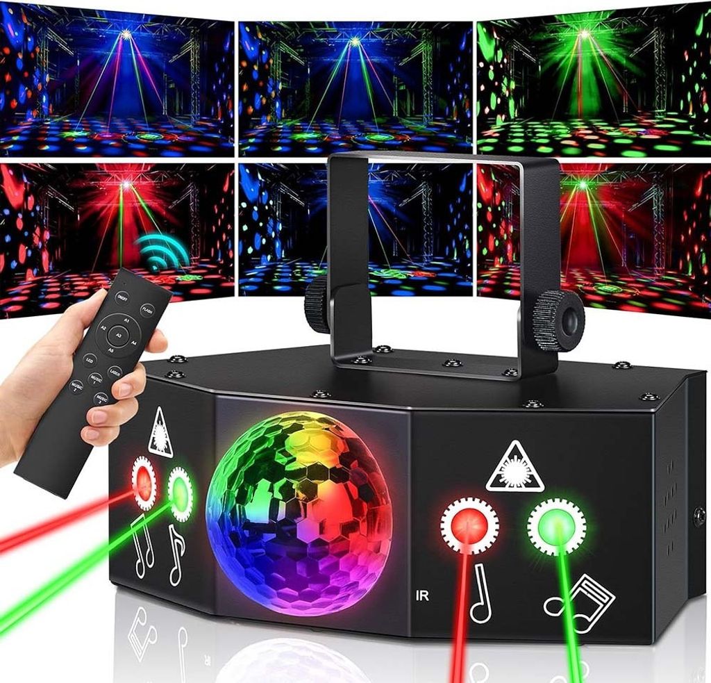 Discolicht DJ Discokugel Lampe DMX Musikgesteuert Stroboskop Bühnenbeleuchtung Partybeleuchtung für Party Klub Bar Weihnachten Halloween Hochzeit