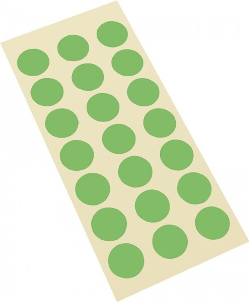 Dreifke Aufkleber I Markierungspunkt, blanko, grün, Haftpapier, ablösbar, Ø ...