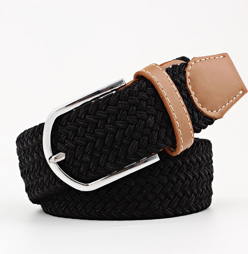 INF Elastischer Gurtbandgürtel - 107cm Schwarz