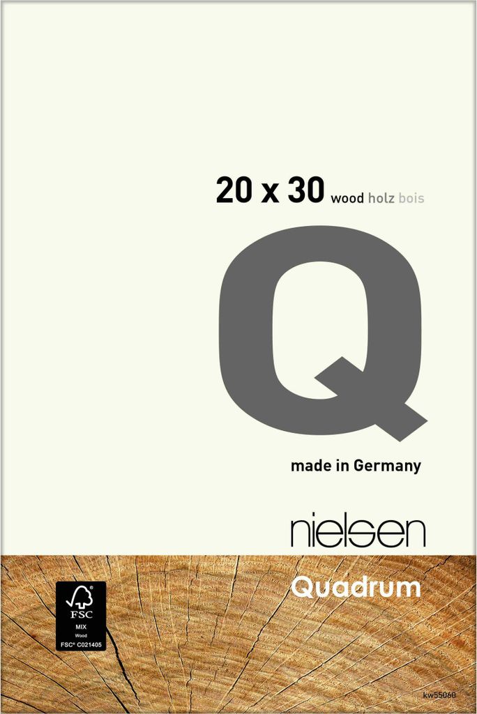 nielsen Holz Bilderrahmen Quadrum, 20x30 cm, Deckend Weiß