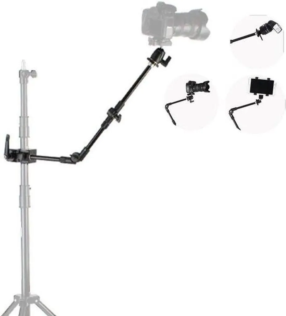 Bras articulé pour moniteur et reflex - Fixation réglable de 63 cm