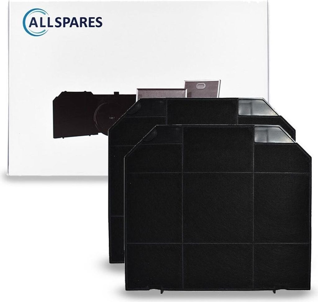 AllSpares Aktivkohlefilter (x2) für Dunstabzugshauben geeignet für