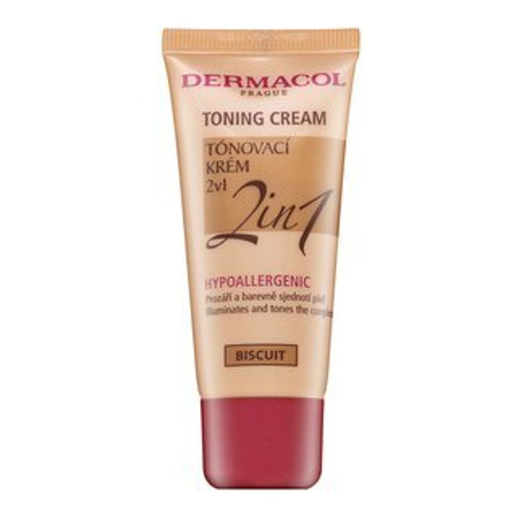 Dermacol Toning Cream 2in1 tonisierende Feuchtigkeitsemulsion für Einigung des farbigen Hauttones Biscuit 30 ml