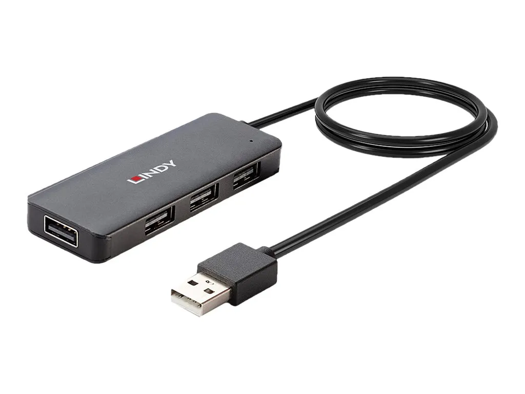 Hub USB 2.0 Professionale LINDY 4 Porte - Soluzione Industriale Bus-Powered - 4