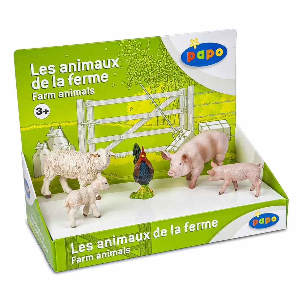 Animaux de la Ferme Papo : Set de 5 Jouets pour Apprendre en Jouant