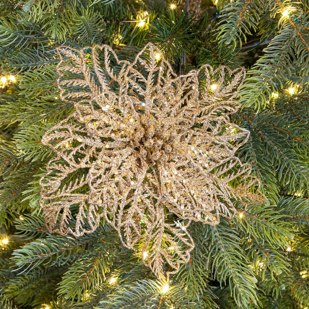 Weihnachtsstern auf Clip 23,5cm Kunststoff