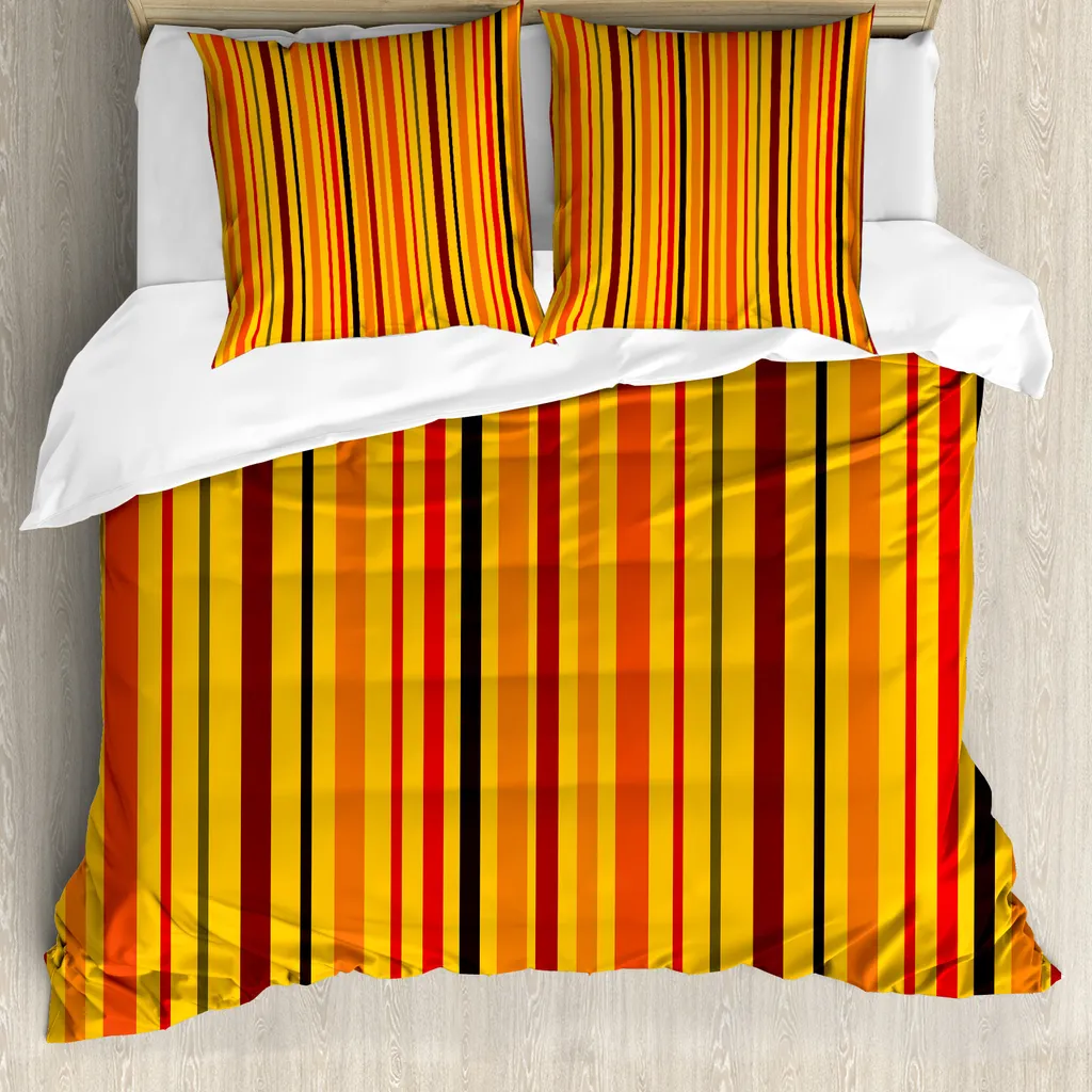 Abakuhaus Copripiumino Moderno 155x220 Astratto Arancione Bordeaux