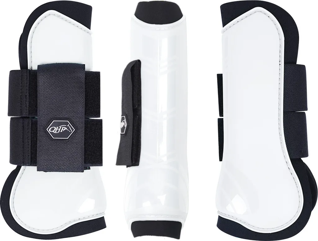 Ghette QHP Equitazione Professionali | Chaps in Pelle Sintetica e Suede