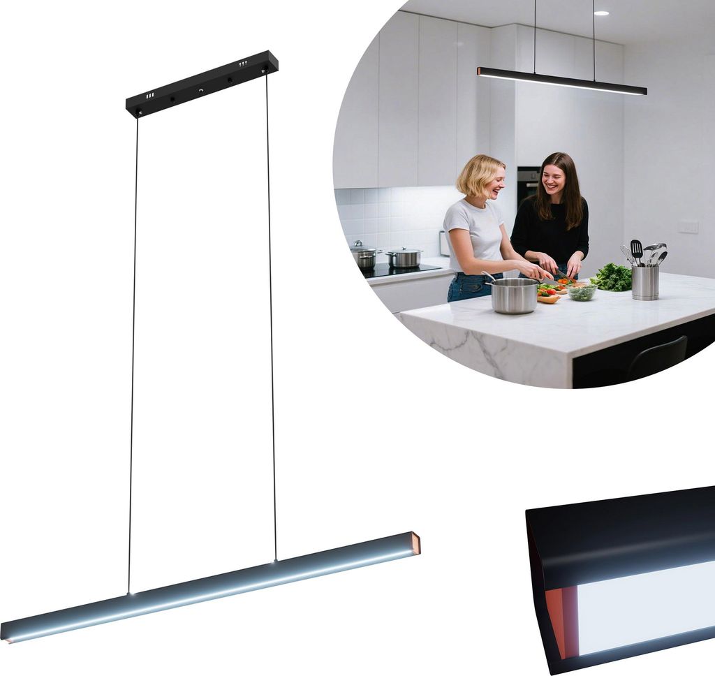 UISEBRT 100cm LED Pendelleuchte 36W Kaltweiß, Produktbild 
