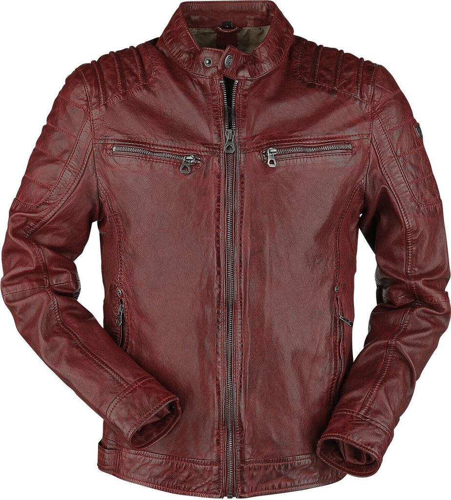 Mauritius Lederjacke Herren Camren Slim Fit NSLVW rot Basics 100% Leder 4XL