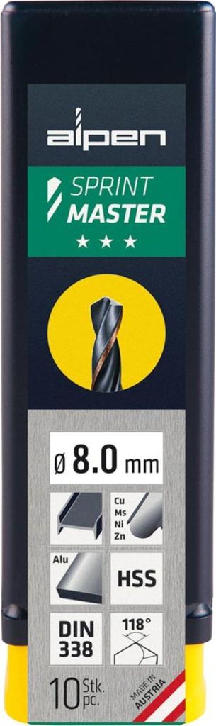 Alpen-Maykestag Spiralbohrer D338N HSS Sprint Master 11,50