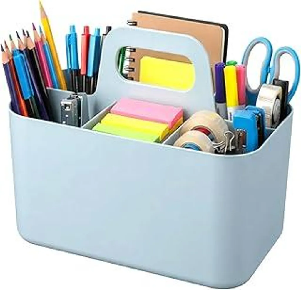 Organizer Trucchi e Beauty Case Rigido 5 Scomparti - Cestino Azzurro Glamour