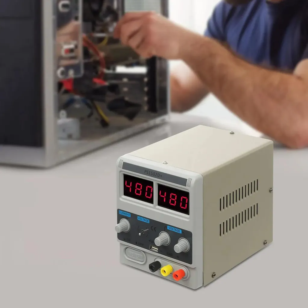 Alimentation Stabilisée CC 15V 2A Grise - Sortie Stable et Format Compact - 10