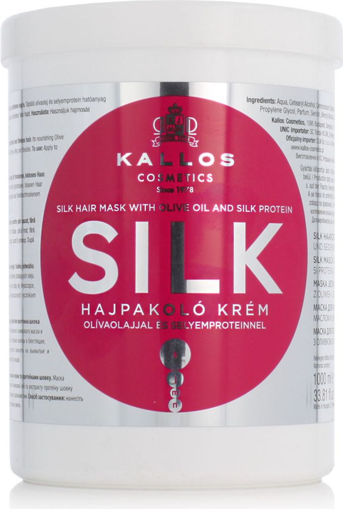 Kallos KJMN Silk Hair Cream Mask with Olive Oil and Silk Protein