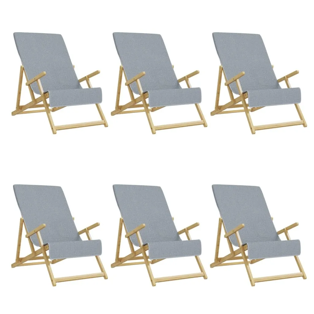 Set 6 Asciugamani Spiaggia Grigio 60x135 cm vidaXL 400 GSM Offerta