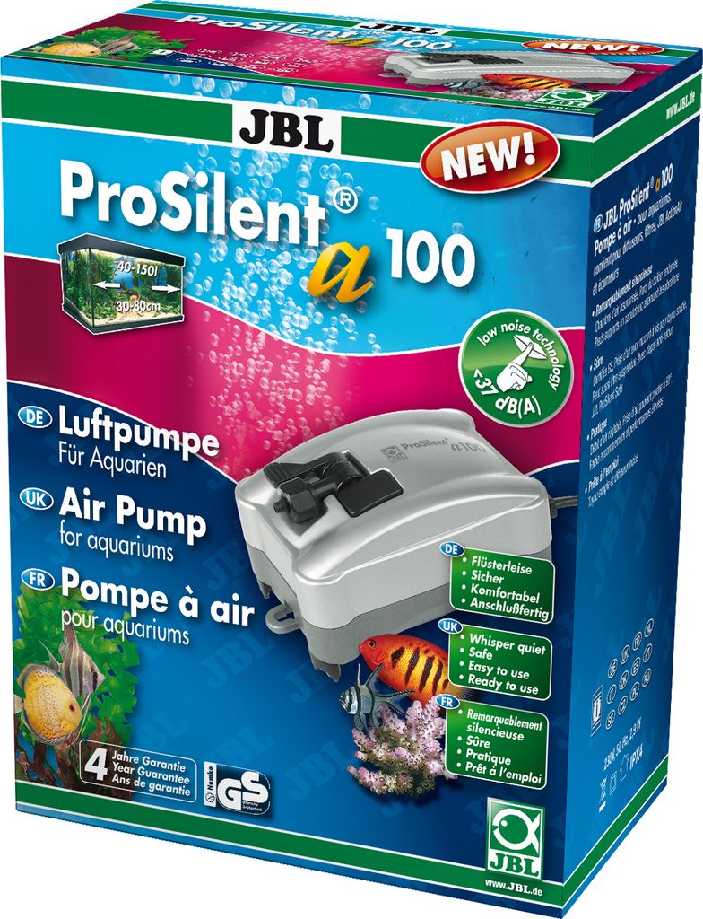 Luftpumpe JBL ProSilent a100 Aquarium Belüfter, Durchlüfter Produktbild 