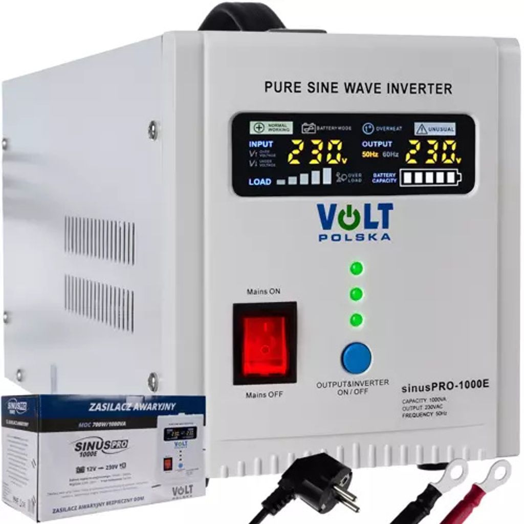 Zasilacz UPS SINUS PRO 1000E 12/230V Zdjęcie produktu 
