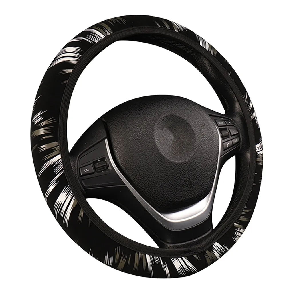 Ethnische Lenkradhülle Aus Leinen - Schweißabsorbierend & Rutschfest