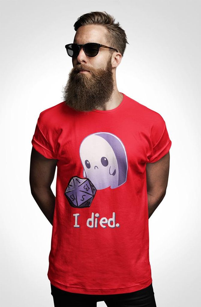 D&B Uni Polo GM00008 I Died Rot-Größe 2XL
