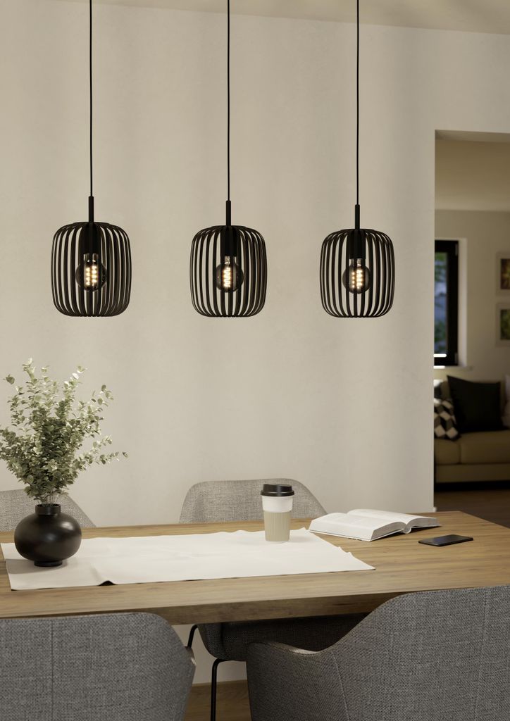Luster Eglo Romazzina 900495 3 x E27 40 W čierny Obrázok produktu 
