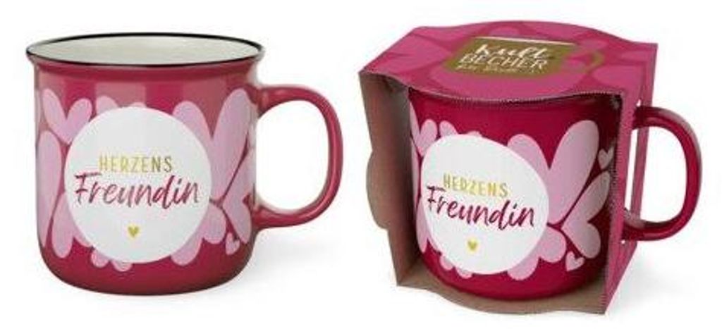 Kultbecher Herzensfreundin, New Bone China, 250 ml, Produktbild 