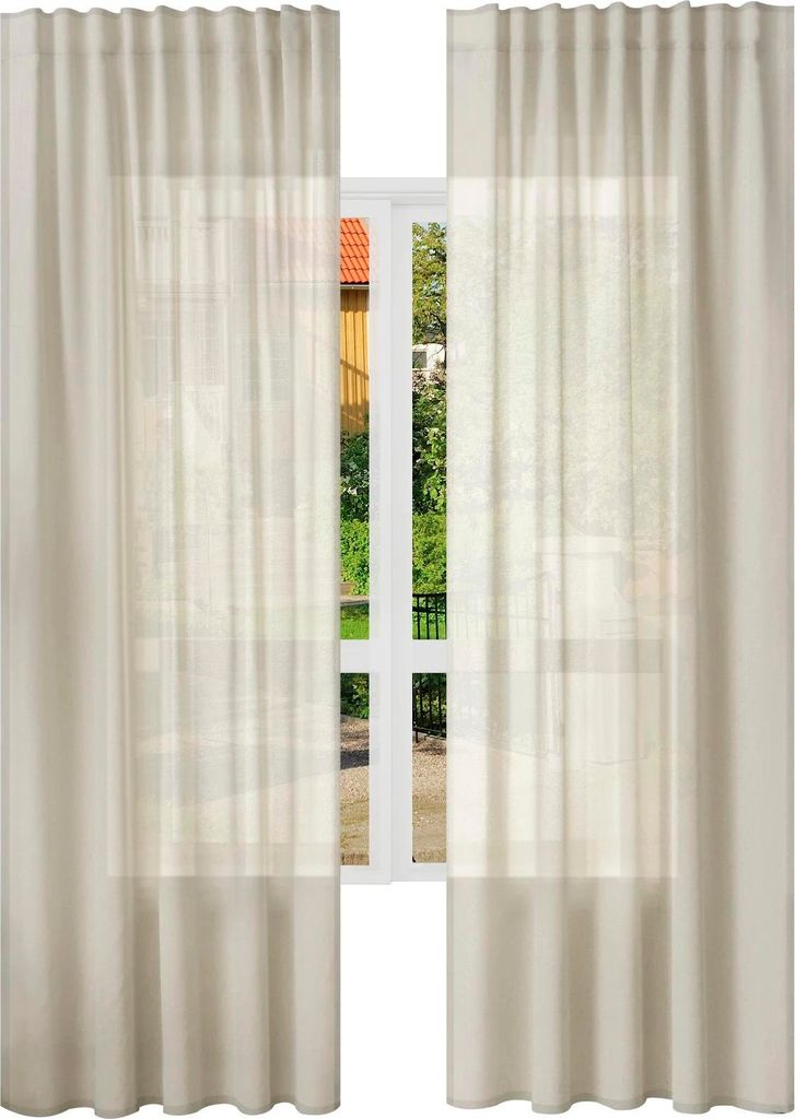 Verdunkelungsvorhänge - Gardinen-Set - 2 Vorhangschals - Leinen - Kräuselband - 0,8 x 1,4 m - Für Wohnzimmer - Rot