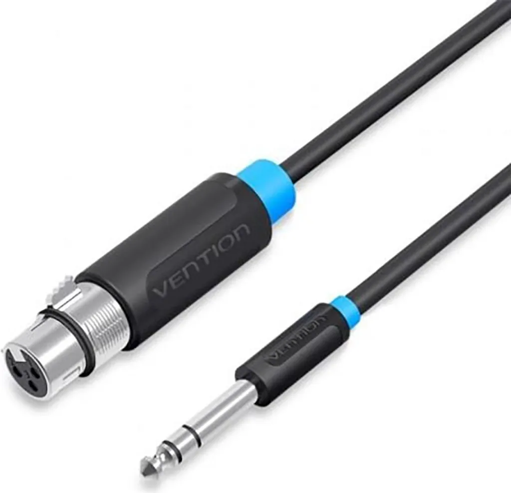 Câble Audio XLR vers Jack 6,35 mm Mono pour Micro et Table de Mixage 2m