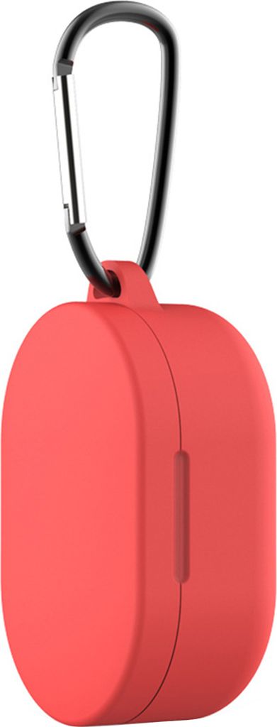 Kabellose Bluetooth-kompatibler Earphone Anti-Fall-Fall-Schutz-Silikon-Hülle mit Carabiner für Redmi Airdots 3-Rot