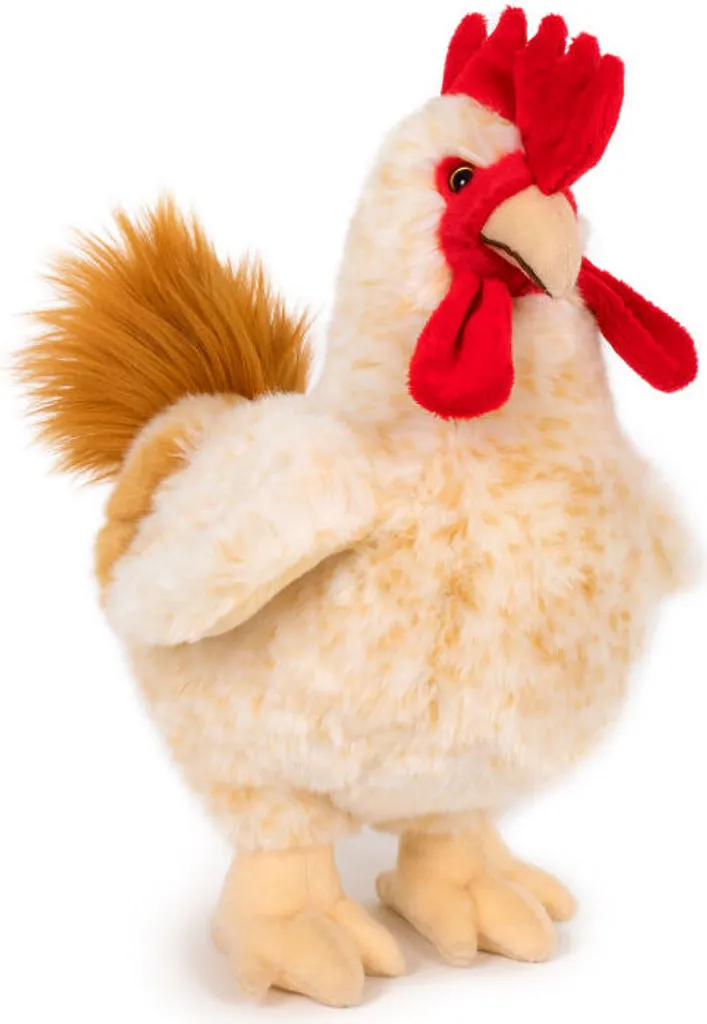 Peluche coq ultra douce 35 cm - Jouet d'éveil lavable haute qualité