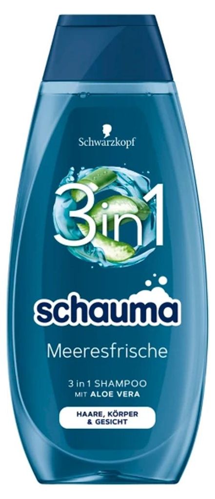 Schauma Shampooing Homme Fraîcheur de la mer 3in1 (flacon Image du produit 