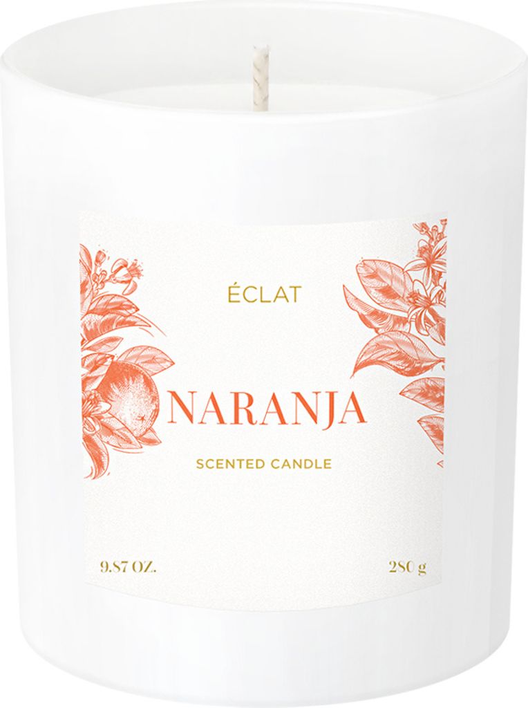 ÉCLAT Naranja Duftkerze – Sojawachs, vegan, Brenndauer bis zu 45h, 280g