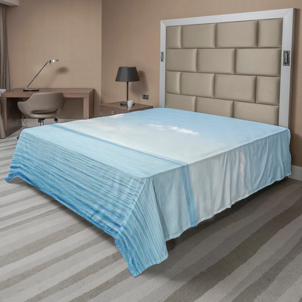 Drap de lit anti-plis et doux thème Océan, grand format 260 x 228 cm