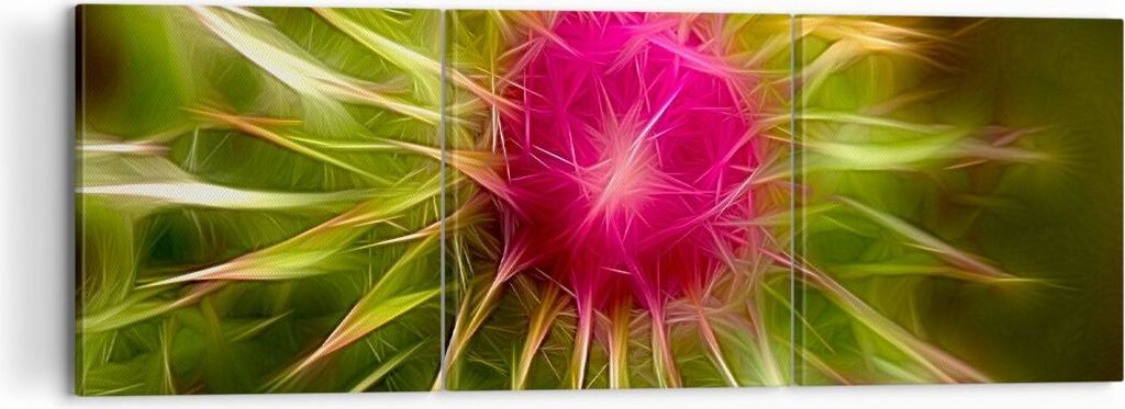 Bild auf Leinwand - Leinwandbild - Grafik Blume Pflanze Licht leuchten - 120x40cm - Wand Bild - Wanddeko - Leinwanddruck - Bilder - Kunstdruck - Le...