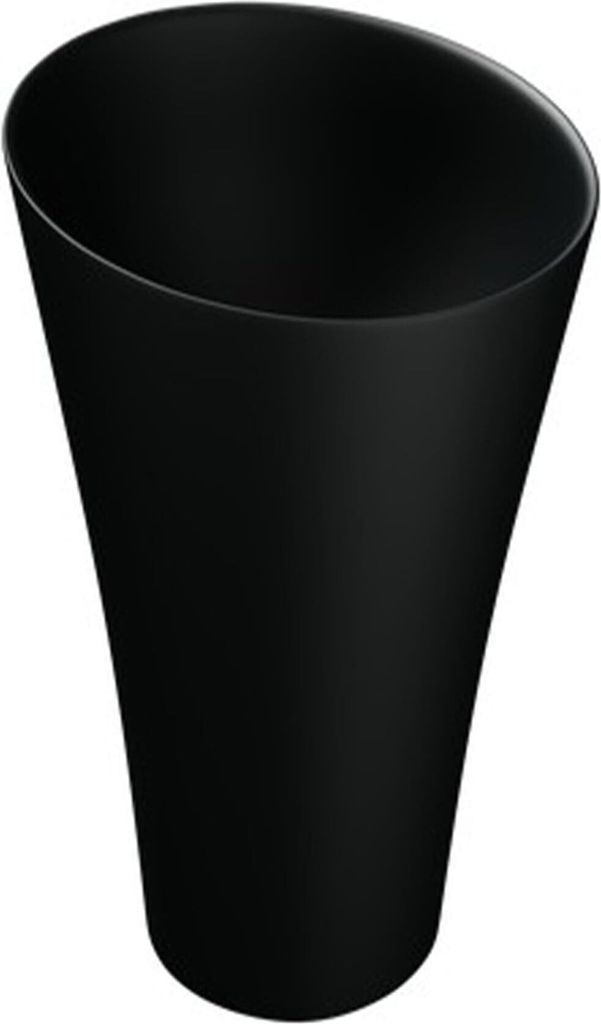 doporro Lavabo Colonne Rond Noir Vasque sur Pied Solid Image du produit 