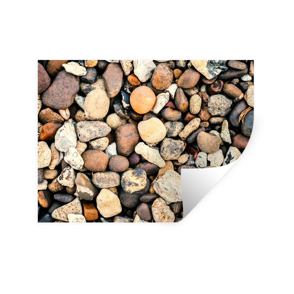 MuchoWow Wandtattoo Wandsticker Wandaufkleber Kies - Steine - Naturstein 120x90 cm Selbstklebend und Repositionierbar - Aufkleber