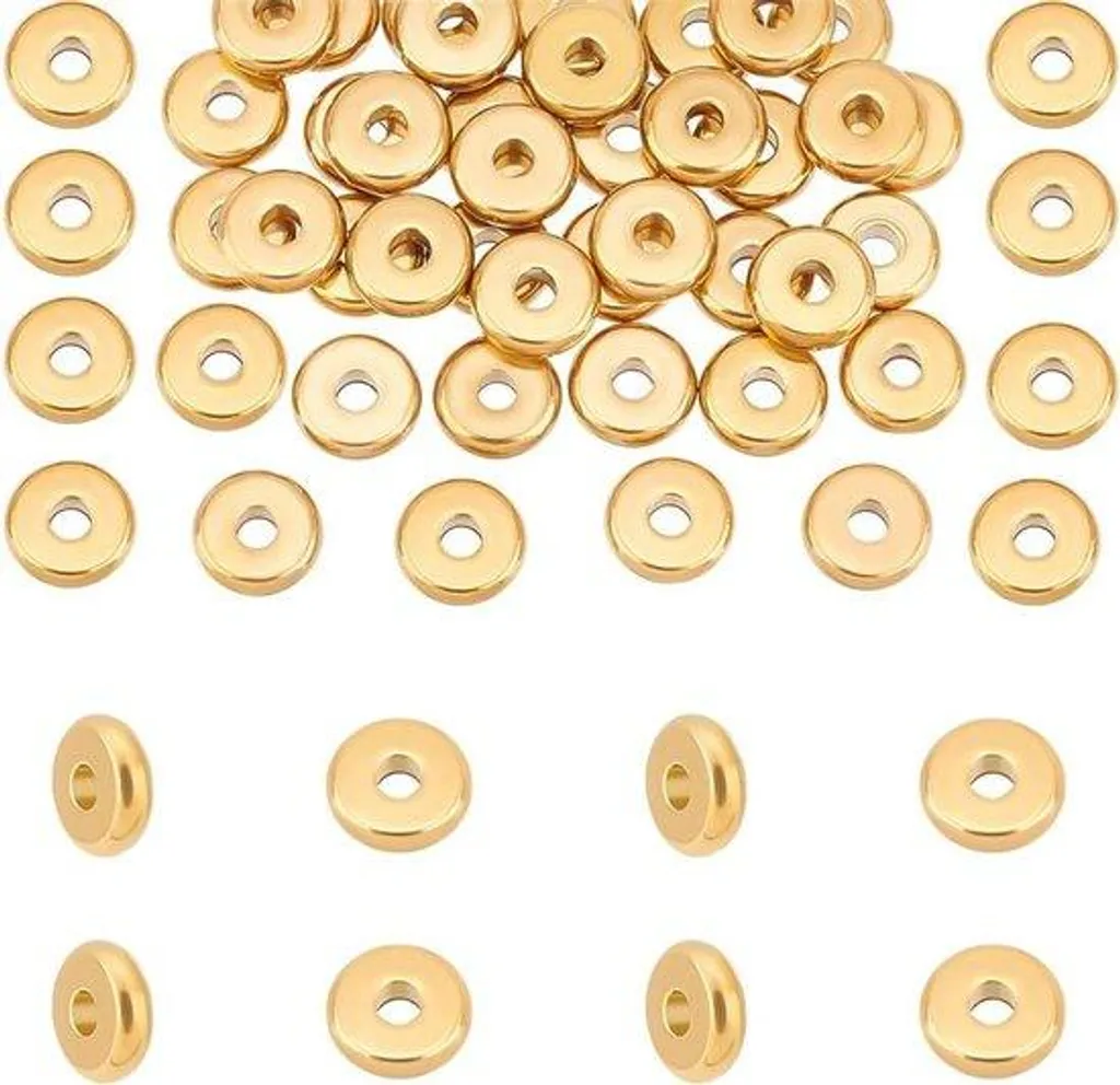 Évitez le frottement des bijoux avec 40 perles d'espacement dorées 10 mm