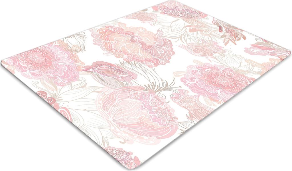 Stuhlunterlage Bürostuhlunterlage 120 cm x 90 cm Bodenmatte Bürostuhlunterlage - Blumenmuster