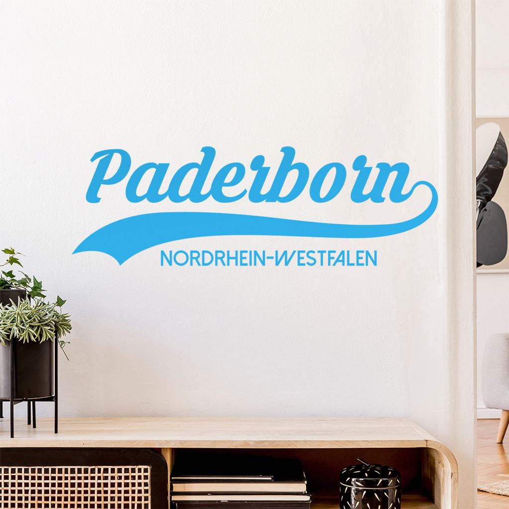 Paderborn Nordrhein-Westfalen Wandtattoo Wandaufkleber Wall Sticker - Dekoration, Küche, Wohnzimmer, Schlafzimmer, Badezimmer